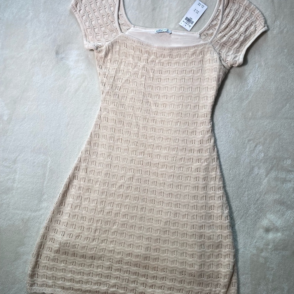 Hollister Beige body-con Knit Dress